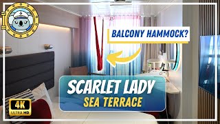 Sea Terrace Cabin Tour  Scarlet Lady  Cabin 14042Z Tour amp Review [upl. by Hester]