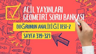 ACÄ°L YAYINLARI GEOMETRÄ° SORU BANKASI Sayfa 319321 [upl. by Shing]