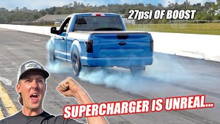 Our Whipple Supercharged F150 is Complete ITS INSANE HUGE 4wd Burnouts [upl. by Antonetta]