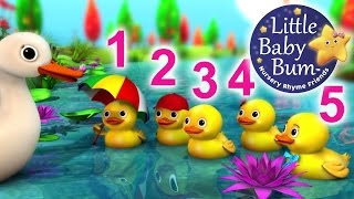 Five Little Ducks  Nursery Rhymes for Babies by LittleBabyBum  ABCs and 123s [upl. by Ahab]