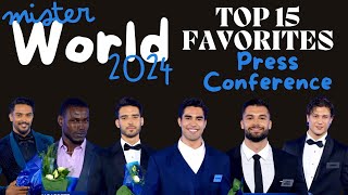 Mister World 2024  Press Conference Reaction  Top 15 Favorites [upl. by Nosraep]