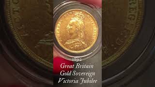 1892 Great Britain Gold Sovereign Victoria Jubilee [upl. by Damiano811]