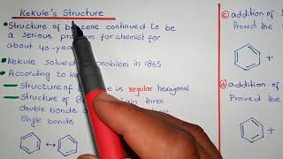 Ch  9 kekules structure of benzene [upl. by Chuipek]