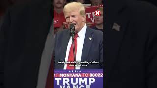 Donald Trump Attacks Tim Walz During Rally [upl. by Airdnalahs899]