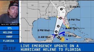 LIVE EMERGENCY UPDATE ON A CAT 3 HURRICANE HELENE HEADING FOR FLORIDA [upl. by Eissert]