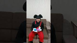 my ding dong song 😂😂😂 shorts trending challenge funny dingdong song disney mouse family [upl. by Ayat]