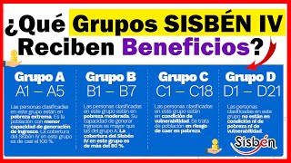 ¿Qué grupo Sisbén IV reciben Beneficios  ABCD  Programas Sociales  Nueva Encuesta [upl. by Gunthar]