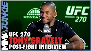 Tony Gravely cant let callout from Chris Gutiérrez go unpunished wants that fight next  UFC270 [upl. by Relyuc]