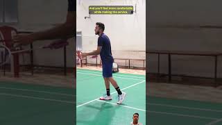 Backhand Serve in badminton ytshorts sports youtube viralvideo [upl. by Gentille]