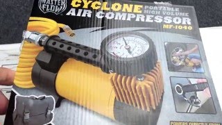 Masterflow Cyclone MF1040 12Volt Air compressor tire inflator [upl. by Ettelimay]