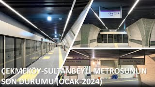 M5 ÇekmeköySultanbeyli Metrosunun Son Durumu Ocak2024 [upl. by Fotzsyzrk400]