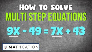 4 EASY tips for Solving Multi Step Equations How to solve Multi Step Equations [upl. by Nylidnarb]