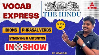 English Vocabulary from The Hindu for All Competitive Exams 8  Vocab Express By Kiran Sir [upl. by Lamberto]