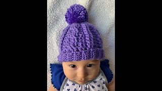 Crochet Baby Cable Hat  03 months [upl. by Sinnoda234]