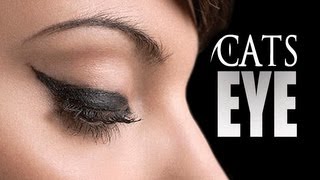 One minute cat eye makeup with just an eye pencil [upl. by Liagabba]