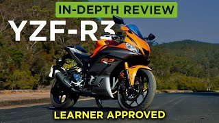 The IDEAL first motorbike  Yamaha YZFR3 Review our FIRST motorbike review [upl. by Pedrick]