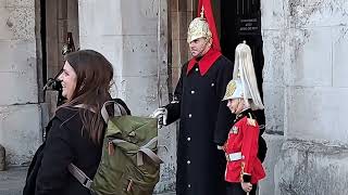 Young boy meets his heros The blues and royals horseguardsparade [upl. by Soigroeg]