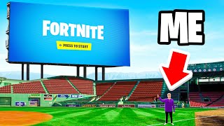 Playing Fortnite on the BIGGEST SCREEN in America [upl. by Eerb]