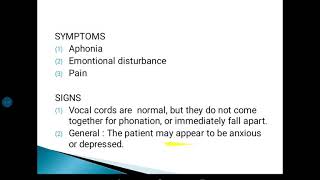 Functional Aphonia [upl. by Aicenra]