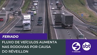 Fluxo de veículos aumenta nas rodovias da região por causa do Réveillon  TV Sorocaba SBT [upl. by Maitund]