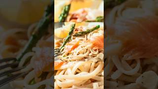 Easy Lemon Pasta with Smoked Salmon chewoutloud pasta pastarecipe salmonpasta [upl. by Noillimaxam479]