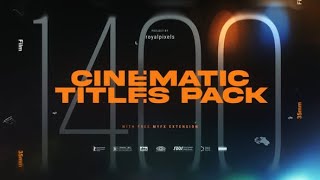 Premiere Pro Template Cinematic Titles Pack [upl. by Marilla827]