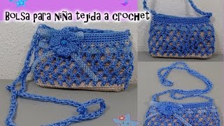 BOLSA PARA NIÑA TEJIDA A CROCHET  Labores Angélika [upl. by Ylrebmek704]