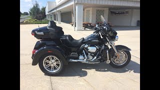 2019 HarleyDavidson FLHTCUTH Tri Glide Ultra Vivid Black [upl. by Nhguahs]