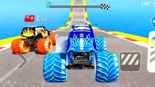 Car Games Monster Truck Stunt  Extreme Mega Ramp Monster Truck Racing 3d  Android Gameplay [upl. by Repsag]