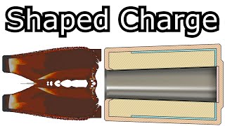 Experimental Shaped Charge  Explosive  Impact Simulation [upl. by Ximenes]