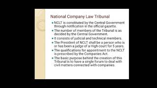 NCLT NCLAT amp SFIO Framework for Company Law Administration [upl. by Karab]