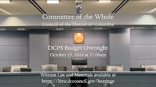 DCPS Budget Oversight [upl. by Llerahc840]