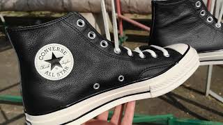 Converse Chuck 70 Black Leather 170369C оригинал натуральная кожа [upl. by Gadmon385]