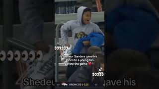 Shedeur Sanders giving away his Shoes to a Fan ShirreaEverett welloffmedia deionsanders nfl [upl. by Oremar]