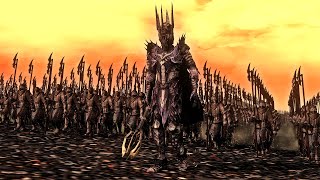 Saurons legions Vs Elves of Middle Earth  30000 Unit Lord of the Rings Cinematic Battle [upl. by Niwri]