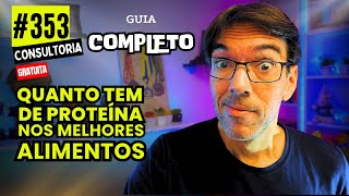 353  QUANTO TEM DE PROTEÍNA NOS MELHORES ALIMENTOS  CONSULTORIA GRATUITA [upl. by Etteluap]