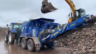 Herbst HAC900 Crusher New Holland T6050 JCB JS145 [upl. by Ramel688]