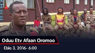 Oduu Etv Afaan Oromoo Ebla 3 2016 600 [upl. by Netsua]