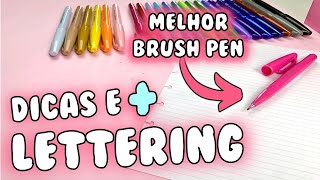 Lettering para iniciantes  DICAS  pentel sign pen PEN TEST  Bia Winston [upl. by Bear607]