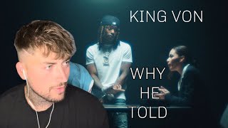 King Von  Why He Told Official Video REACTION [upl. by Arimahs537]