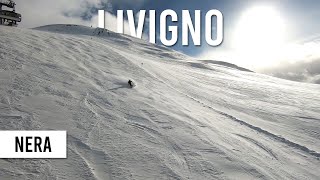 Livigno Ski Guide Mottolino  Monte della Neve  Nera black piste 3 [upl. by Ateuqram42]