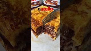 Nutella French Toast🤤 easyrecipe chocolate shorts [upl. by Ojillek576]