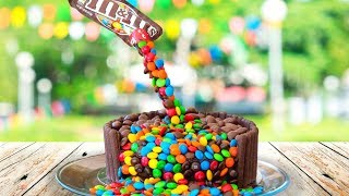 Anti Gravity MampMs Cake 💕 How To Cook Anti Gravity Cake In A Pan 💕 And More Chocolate Cakes Recipes [upl. by Naarah]