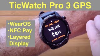 Mobvoi TicWatch Pro 3 GPS WearOS IP68 Smartwatch Google Pay GPS Dual Screens Unboxing amp 1st Look [upl. by Vudimir]