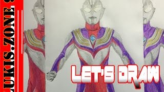 Lets Draw Ultraman Tiga [upl. by Carlyle715]