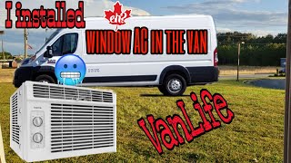 Window air conditioner in a Ram ProMaster [upl. by Stander]