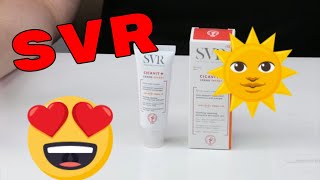 SVR Cicavit Soothing Repairing Protective AntiMark Care SPF 50 Sunscreen Review and How to Use [upl. by Laup]