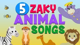 5 Zaky Animal Songs For Kids  Muslim Cartoons [upl. by Jardena]