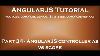 AngularJS controller as vs scope [upl. by Gavrilla290]