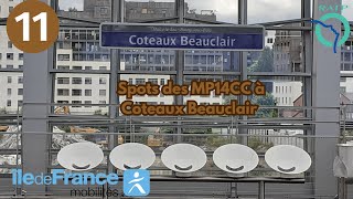 🚇Métro 11 RATP Spots des MP14CC croisements à Coteaux Beauclair [upl. by Ilehs161]